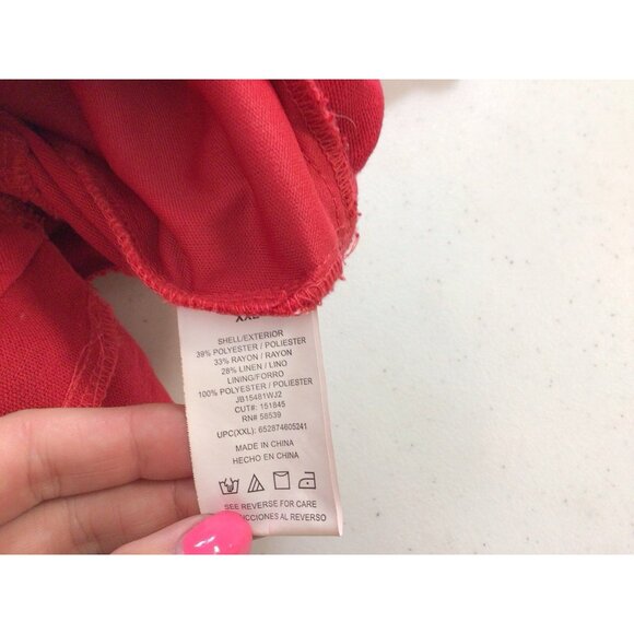 Speechless Red Linen Dress Womens 2XL - Picture 8 of 8